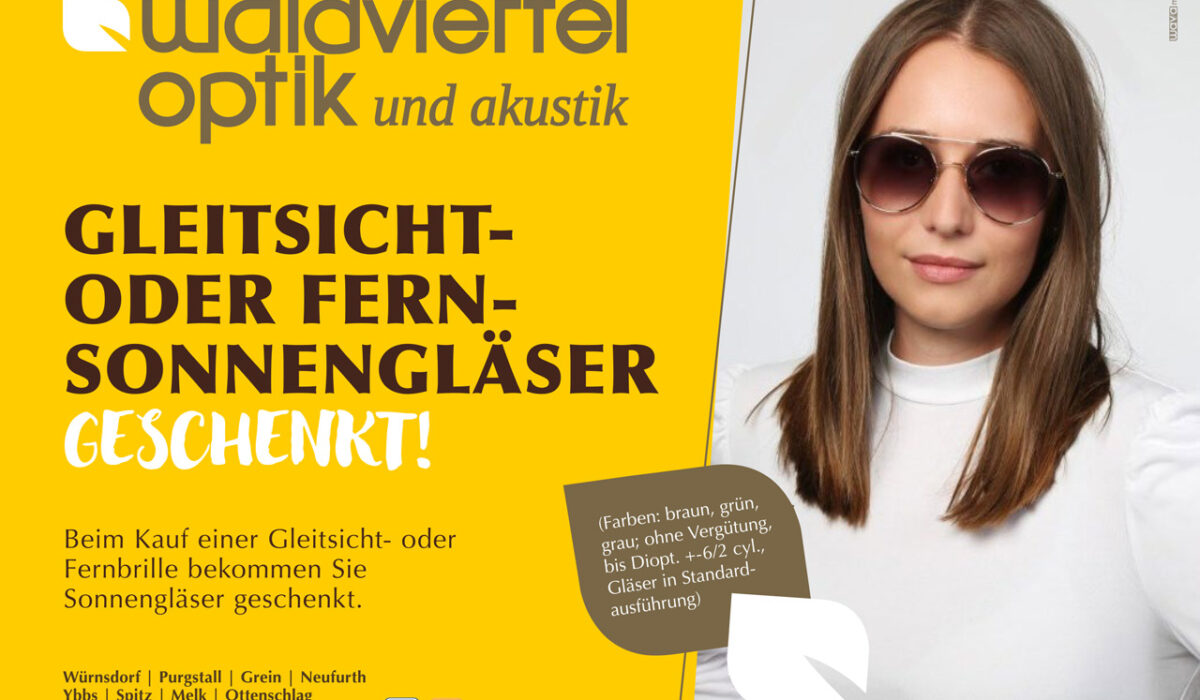 Gleitsicht- oder Fernsonnengläser geschenkt!